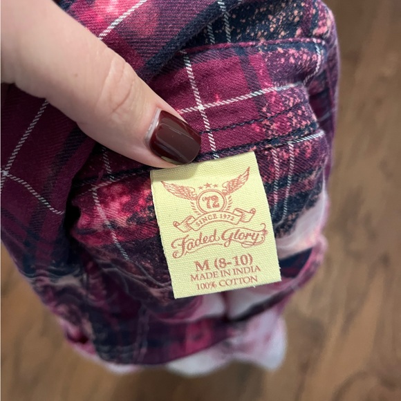 Hand Bleached Flannel Shirt - Picture 3 of 3